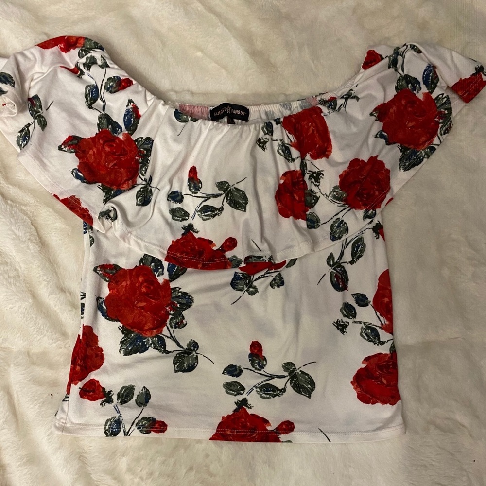 Off the shoulder crop top